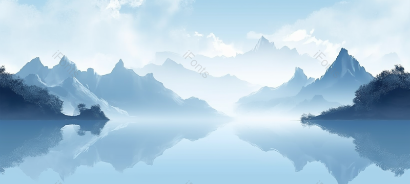 山水画意境手绘淡雅背景图,插画/手绘图,插画/手绘图库,插画/手绘图下载,插画/手绘
